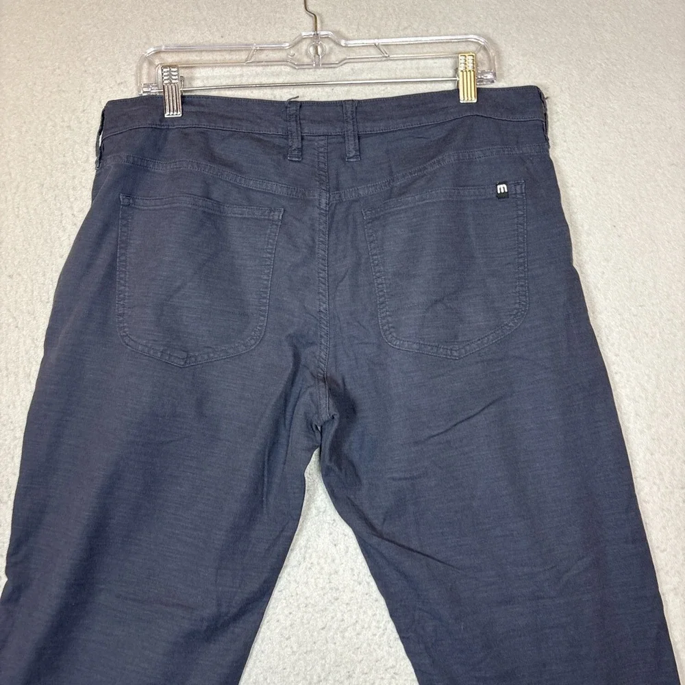 Travis Mathew Pants Mens 34x31 Blue Performance 5-Pocket Golf Stretch
